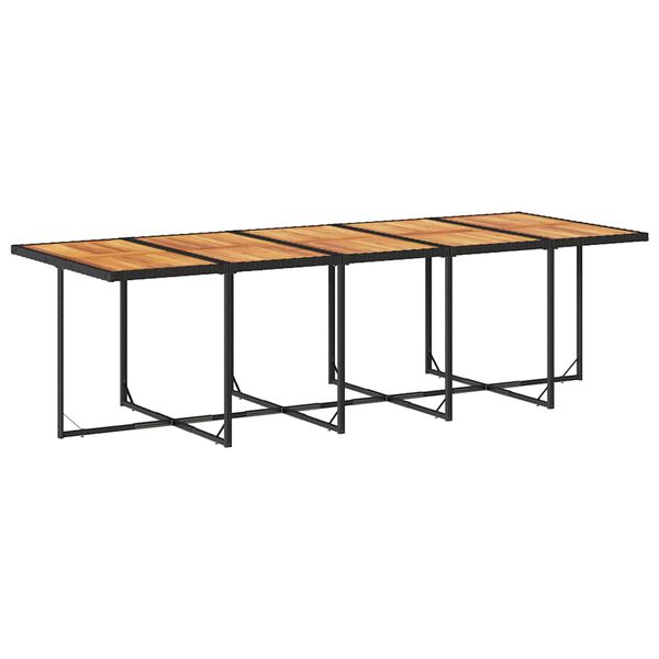 vidaXL spisebordss&aelig;t til haven 11 dele med hynder polyrattan sort