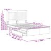 vidaXL Opbevaringsseng Sonoma eg 135 x 190 cm Konstrueret tr&aelig;