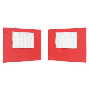 vidaXL Festasidev&aelig;g 2 stk. 300 x 195 cm R&oslash;d PE og st&aring;l