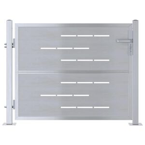 vidaXL Haveport 85 x 70 cm Rustfrit st&aring;l S&oslash;lv L&aring;ses