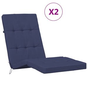 vidaXL Udend&oslash;rspude 2 stk. Stof M&oslash;rkebl&aring; 180 x 55 x 7 cm