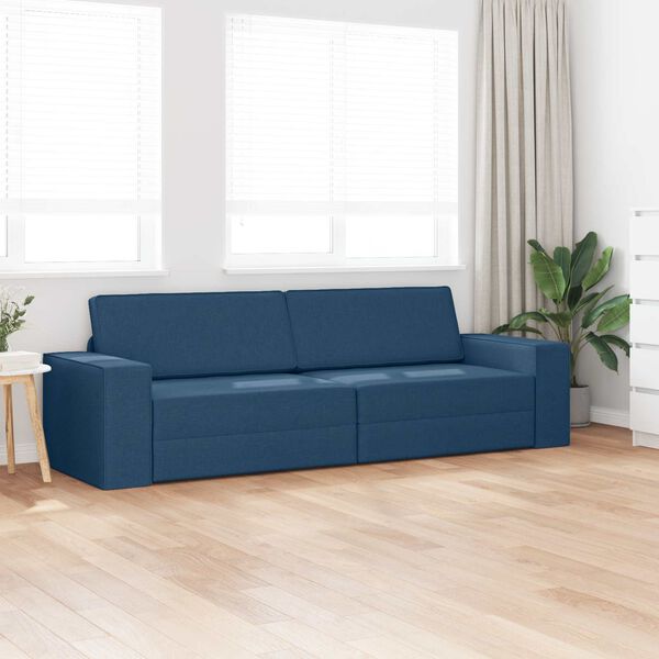 vidaXL Sovesofa M&oslash;rkebl&aring; 245 x 78 x 77 cm Stof
