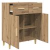 vidaXL Sideboard artisan eg 34 x 69.5 x 89 cm Konstrueret træ