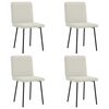 vidaXL spisebordsstole 4 stk. velour cremefarvet