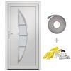 vidaXL hovedd&oslash;r 98x190 cm PVC hvid