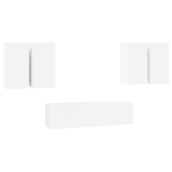 vidaXL tv-skabss&aelig;t 6 dele konstrueret tr&aelig; hvid