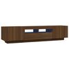 vidaXL tv-borde 2 stk. med LED-lys konstrueret tr&aelig; brun egetr&aelig;sfarve