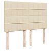 vidaXL osmannisk sengeramme med madras 140x190 cm stof cremefarvet