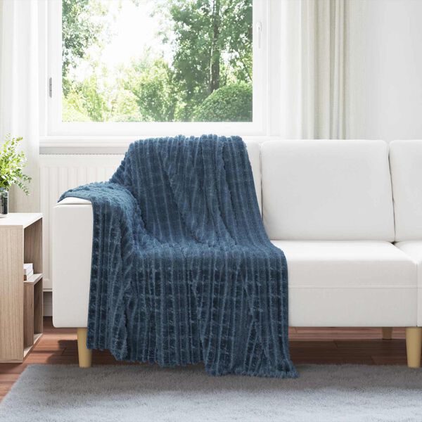 vidaXL Kastet&aelig;pper 6 pcs M&oslash;rkebl&aring; 150 x 130 cm Fleece