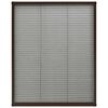 vidaXL plisseret insektnet til vinduer aluminium 80x100 cm brun