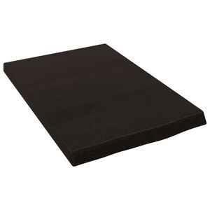 vidaXL v&aelig;ghylde 40x60x(2-4) cm behandlet massivt egetr&aelig; m&oslash;rkebrun