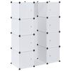vidaXL modulskab med 9 rum 109x36,5x143 cm hvid