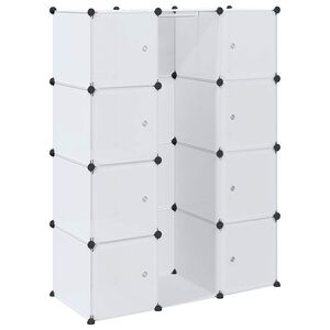 vidaXL modulskab med 9 rum 109x36,5x143 cm hvid