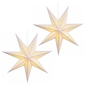 vidaXL Julebelysning RAAHE 2 stk. 10 LED'er Varm hvid 45 x 6 x 45 cm
