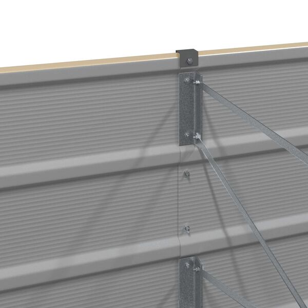 vidaXL Plantekasse Elfenben 480 x 50 x 45 cm Galvaniseret st&aring;l