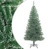 vidaXL kunstigt juletr&aelig; med sne 210 cm gr&oslash;n