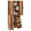 vidaXL Highboard Gammelt tr&aelig; 69,5 x 34 x 180 cm Konstrueret tr&aelig;