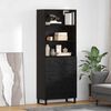 vidaXL Highboard med skuffe Sort eg 69,5 x 34 x 180 cm Konstrueret tr&aelig;