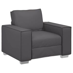 vidaXL Sofa Stol Gr&aring; 100 cm Faux l&aelig;der