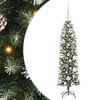 vidaXL Kunstigt slankt juletr&aelig; med 150 LED'er Gr&oslash;n og Hvid 120 cm