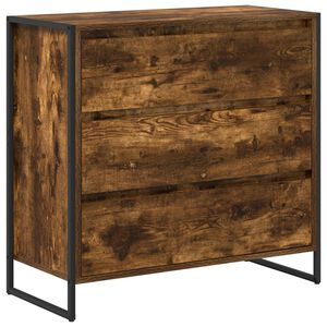 vidaXL Sideboard med skuffe R&oslash;get Eg 79 x 36 x 75.5 cm Konstrueret tr&aelig;