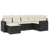 vidaXL sofas&aelig;t til haven 6 dele med hynder polyrattan sort
