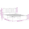 vidaXL sengeramme med sengegavl 140x200 cm metal sort
