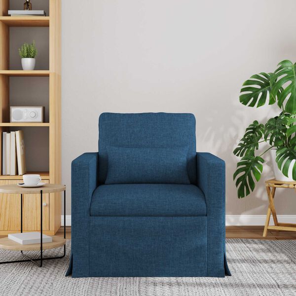 vidaXL Sofa Bl&aring; Samlede dimensioner: 78 x 78 x 80 cm (B x D x H) Fl&oslash;jl