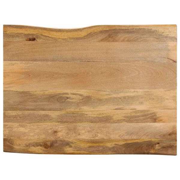 vidaXL bordplade 110x80x3,8 cm naturlig kant massivt mangotr&aelig;