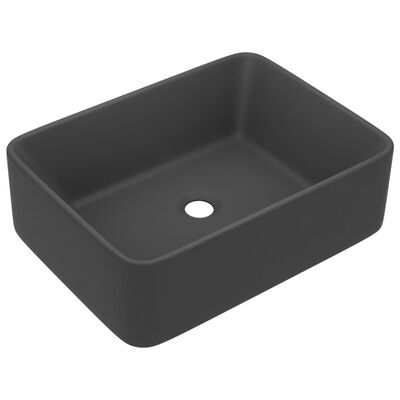 vidaXL luksushåndvask 41x30x12 cm keramik mat mørkegrå