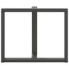 vidaXL spisebordsben T-formet 2 stk. antracit 90x35x(72-73) cm stål