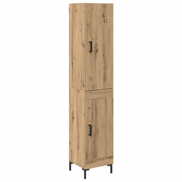 vidaXL Highboard Artisan Egetr&aelig; 69,5 x 34 x 180 cm Konstrueret tr&aelig;