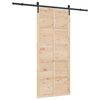 vidaXL Skyded&oslash;r Naturfarvet 80 x 208 cm Massivt fyrretr&aelig;
