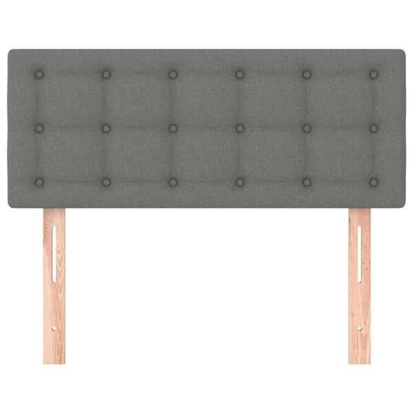 vidaXL sengegavl 100x5x78/88 cm stof mørkegrå