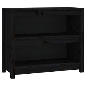 vidaXL bogreol 80x35x68 cm massivt fyrretr&aelig; sort