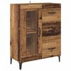 vidaXL Highboard Gammelt tr&aelig; 69,5 x 34 x 180 cm Konstrueret tr&aelig;