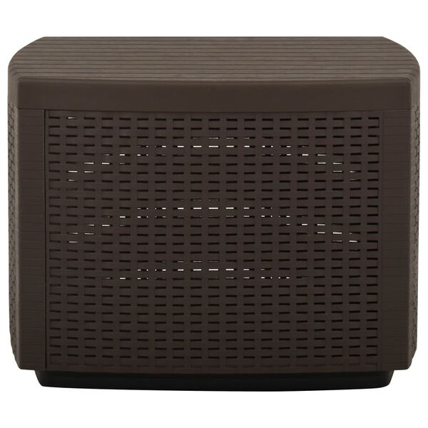 vidaXL havebord 53x53x40 cm plastik mokkafarvet