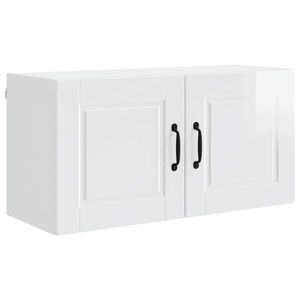 vidaXL V&aelig;gskab PORTO H&oslash;j gloss hvid 80 x 31 x 40 cm Konstrueret tr&aelig;