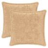 vidaXL Pudebetr&aelig;k 2 stk. HOUTEN Cremefarvet 40 x 40 cm Faux Kanin Pels