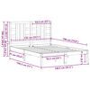vidaXL sengeramme 135x190 cm massivt træ