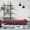 vidaXL sovesofa med kopholdere kunstlæder vinrød
