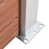 vidaXL havehegn 699 x 106 cm WPC brun