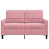 vidaXL 2-personers sofa 120 cm fløjl lyserød