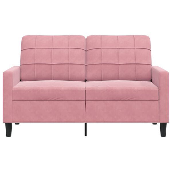 vidaXL 2-personers sofa 120 cm fløjl lyserød
