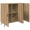 vidaXL Sideboard Artisan Egetr&aelig; 89,5 x 34 x 80 cm Konstrueret tr&aelig;