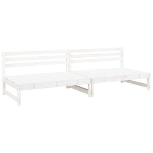 vidaXL midtermoduler til havesofa 2 stk. 120x80 cm massivt fyr hvid