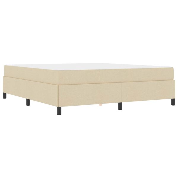 vidaXL Box spring seng Creme 180 x 200 cm Stof