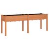 vidaXL plantekasse med foring 203x53x76 cm massivt fyrretr&aelig; brun
