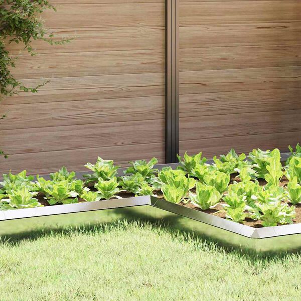 vidaXL Sneglehegn 4 pcs S&oslash;lv 10 x 10 x 25 cm Rustfrit st&aring;l