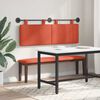 vidaXL H&aelig;ngende Hovedgavl R&oslash;d orange 150 x 55 x 5 cm Velourstof